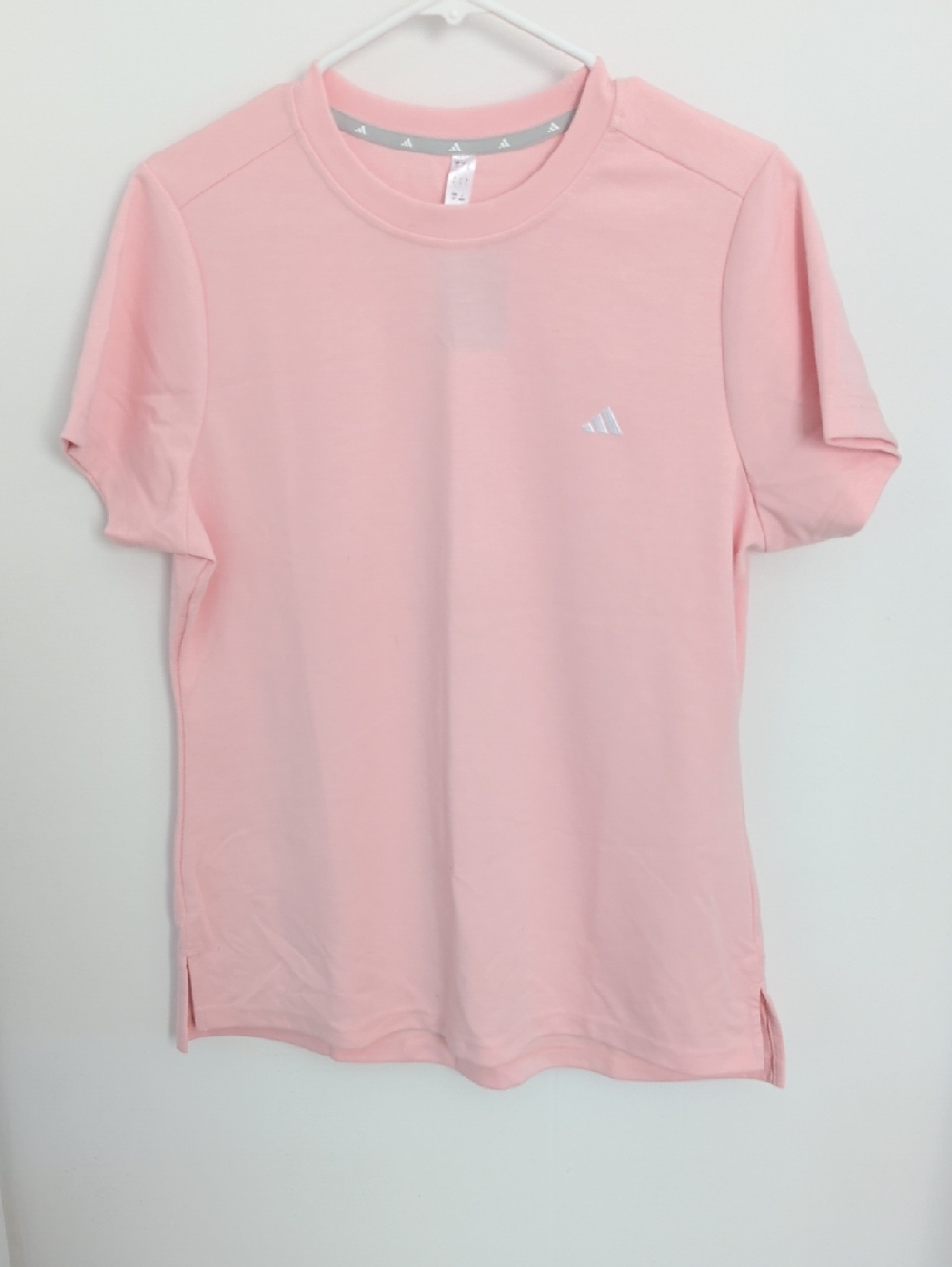 Women's adidas Pink Short Sleeve Athletic Tee with Subtle Logo